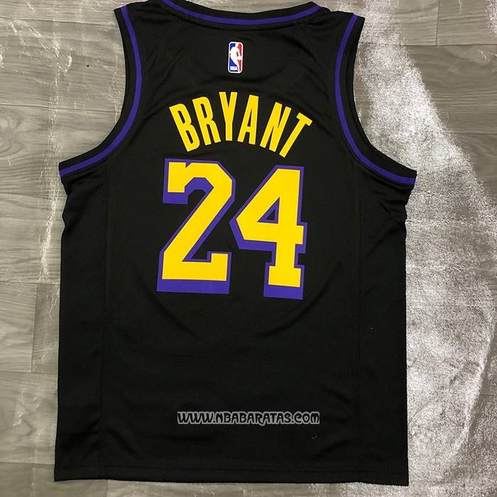 Camiseta Los Angeles Lakers Kobe Bryant #24 Ciudad 2019-20 Negro